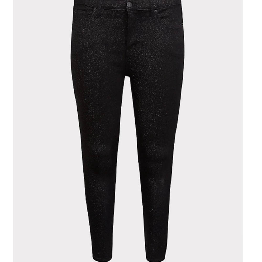 Torrid Black Sparkle Sky High Skinny Jean